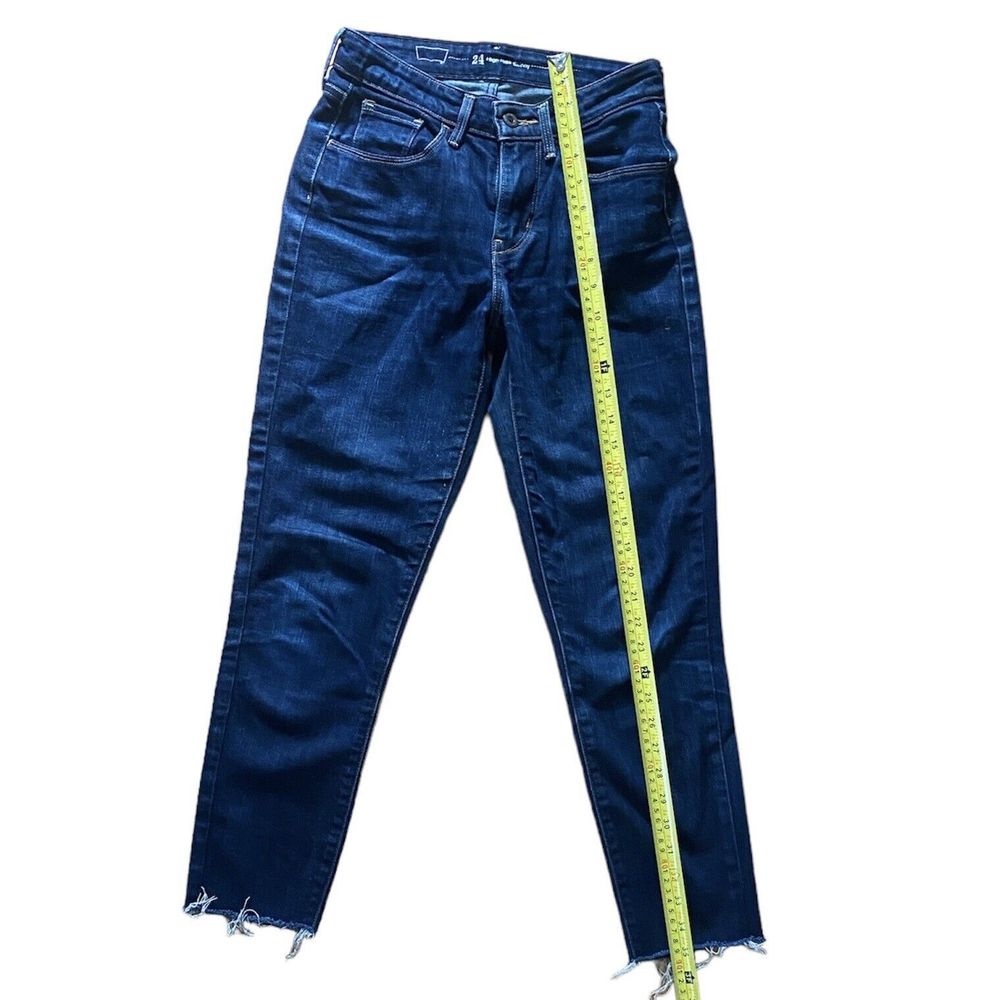 Levi's Women Jeans Skinny High Rise 24 XS Dark Blue Denim Pants Pocket Teen Girl - Picture 5 of 9